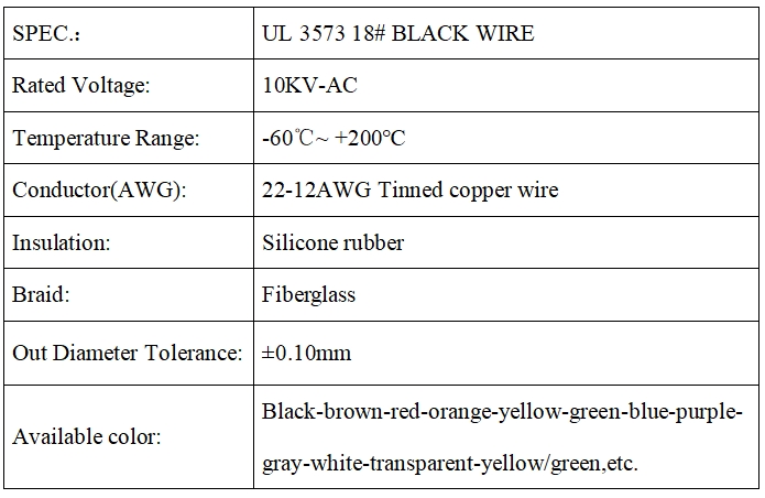 UL 3573 18# BLACK WIRE UL 3573 18# BLACK WIRE