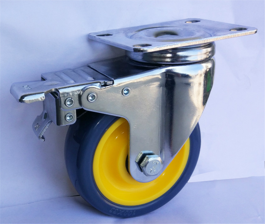 Medium Duty Total Brake Pu Caster Wheel