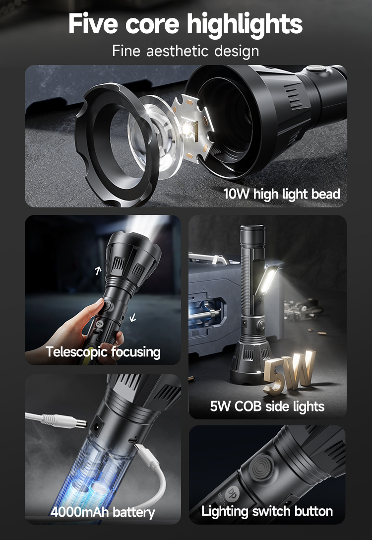 02-9193A-Wide Range High Power LED Tactical Flashlight Torch 02-9193A-Wide Range High Power LED Tactical Flashlight Torch