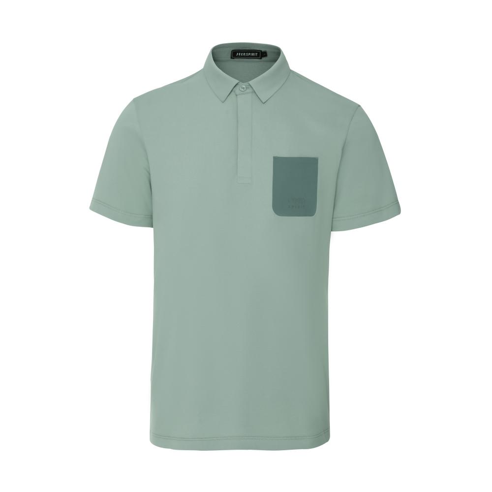 Chest Pocket Short Sleeved Polo Shirt Hyh0113a