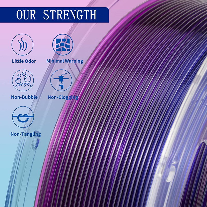 Natural Rainbow PLA 3D Filament Natural Rainbow PLA 3D Filament
