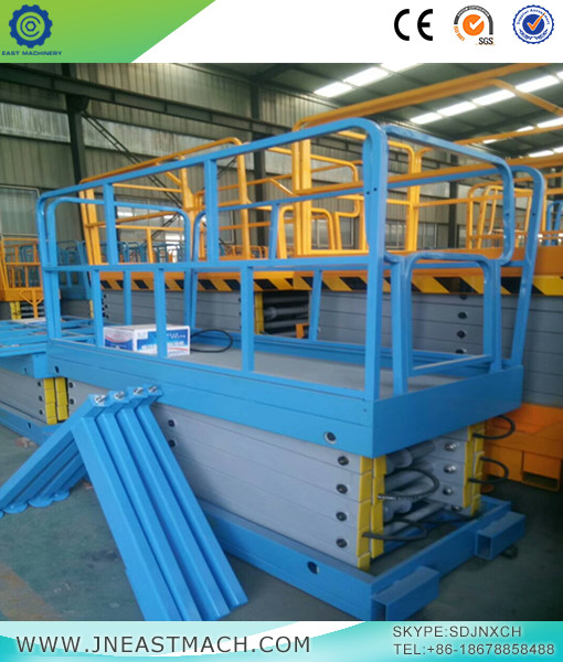Chariot hydraulique manuel manuel à table élévatrice à ciseaux Mobile Manual Hydraulic Scissor Lift Table Trolley