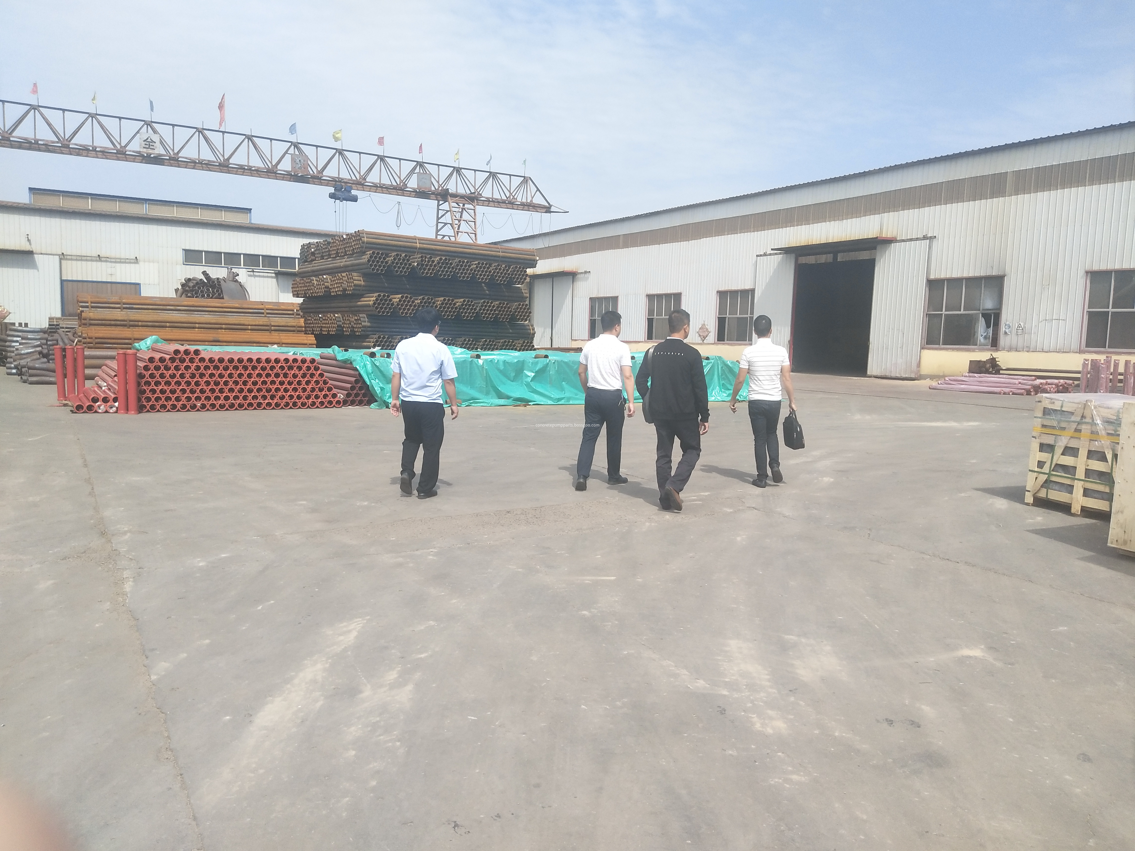 customer visit our concrete pump pipe factory 