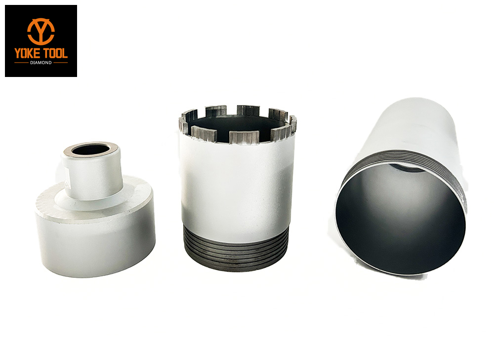 Assembly Three Section Diamond Core Bits Drill Head,Tube and Coupling (3) Assembly Three Section Diamond Core Bits Drill Head,Tube and Coupling (3)