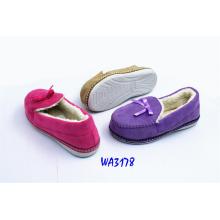 Des femmes tricotés liaison polaire hiver mocassin chaussures