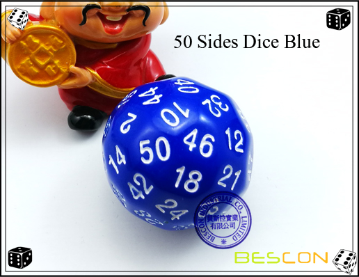 50 côtés Dice Blue 50 Sides Dice Blue