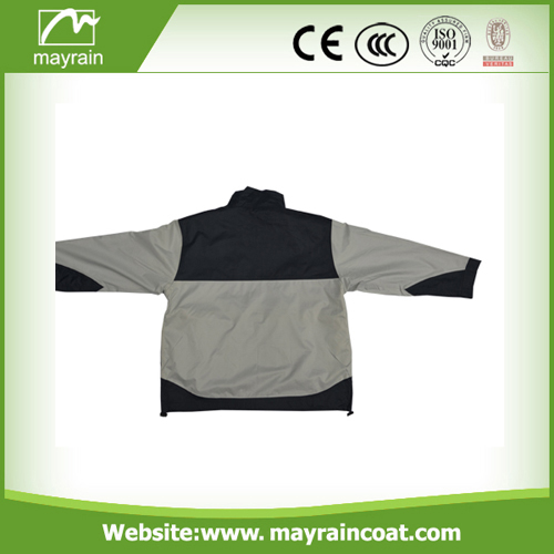 Giacca da esterno in poliestere antiusura da ciclismo grigia Gray Cycling Wear Polyester Outdoor Jacket