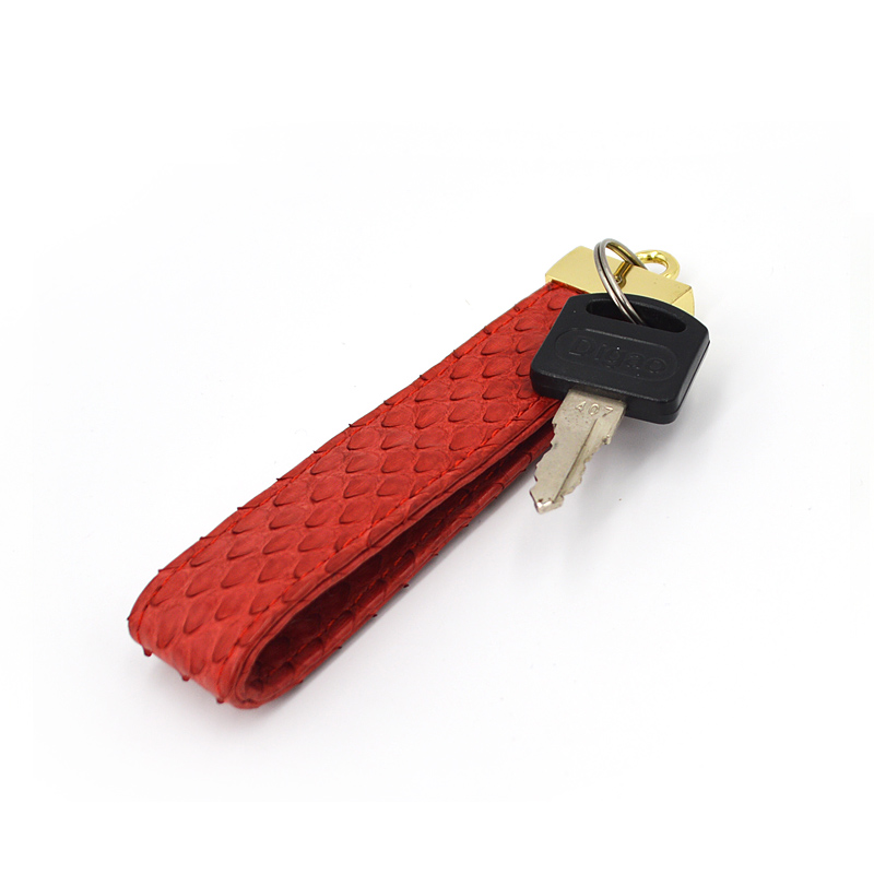 Top Quality Metal Keyring Python Leather Key Chain Top Quality Metal Keyring Python Leather Key Chain