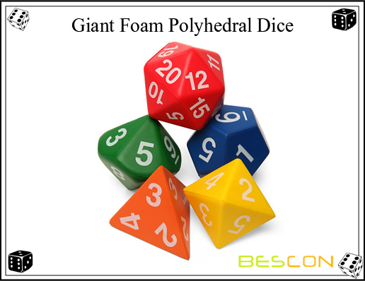 Bescon- Giant Foam Polyhedral Dice