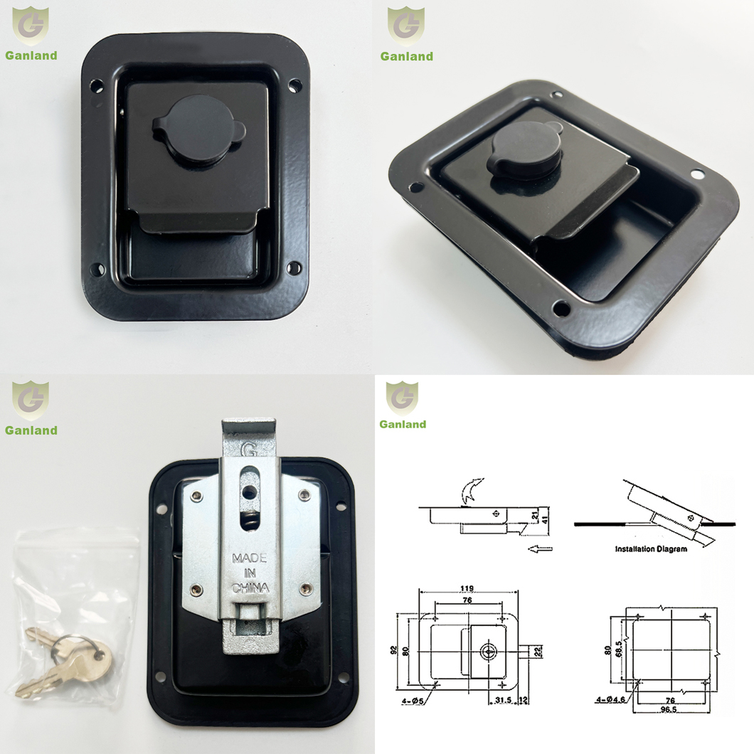 Black Coated Paddle Door Latch Black Coated Paddle Door Latch