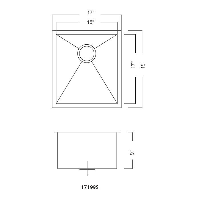 17199s Maßzeichnung 17199s Dimension Drawing