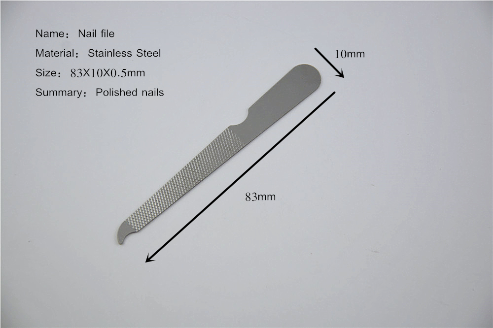 Lima de metal con punta curva Metal Nail File With Curved End