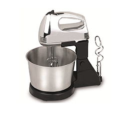 Hand mixer with stainless steel bowl