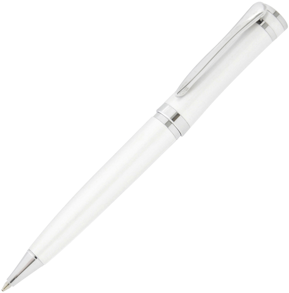 pearllescent white dome metal pen