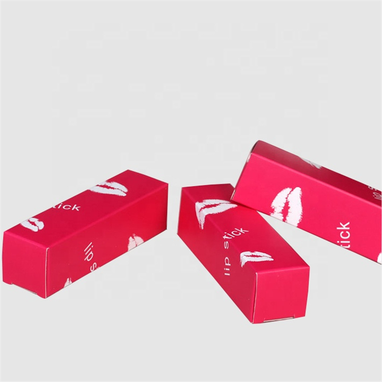 Herbruikbare rode gecoate papieren lipstick verpakking Reusable Red Coated Paper Lipstick Pack Box