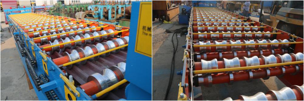 Painel de cobertura de trapézio Roll Forming Mahcine 03 Trapezoid Roofing Panel Roll Forming Mahcine 03
