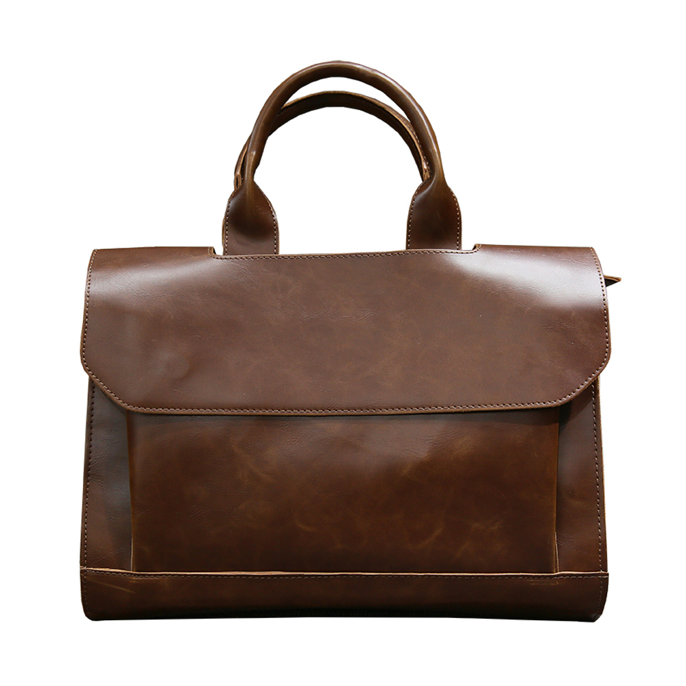 Men PU Leather Tote Bag