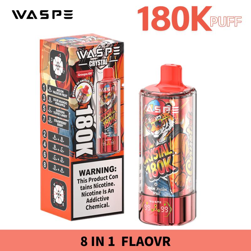 Waspe Crystal 8 in 1 180 Puff Bar Price Waspe Crystal 8 in 1 180 Puff Bar Price