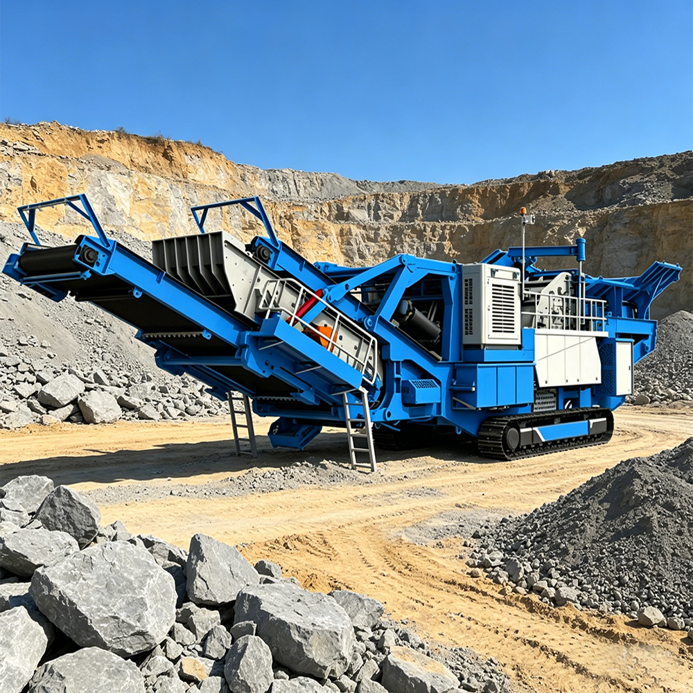Track-mounted jaw crusher Track-mounted jaw crusher