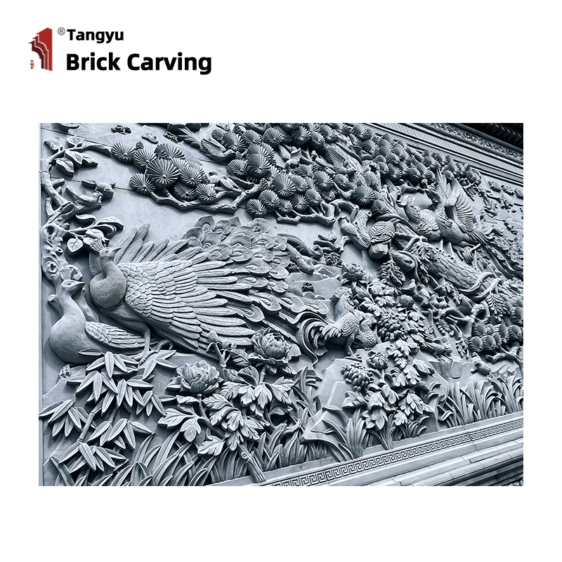 Large Brick Sculpture of Birds and Phoenix Large Brick Sculpture of Birds and Phoenix