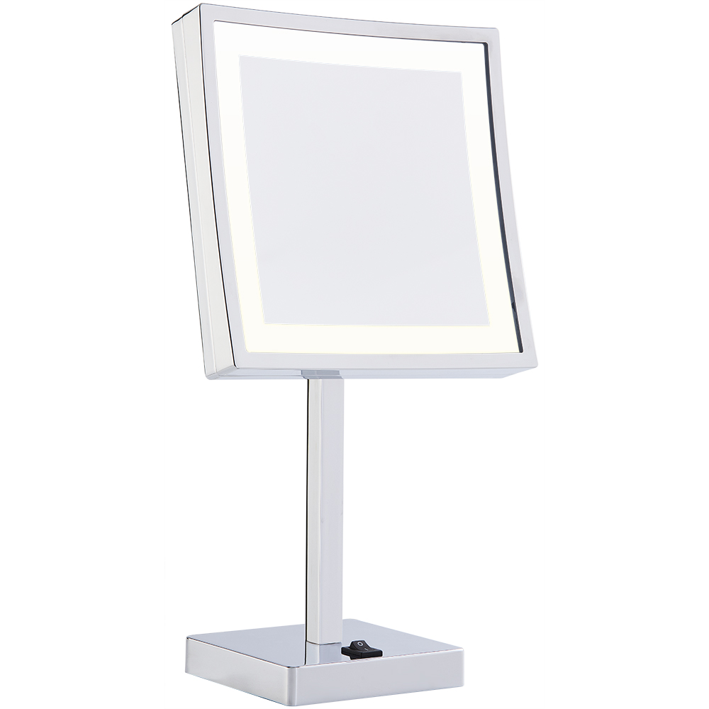 Lighted table mirror