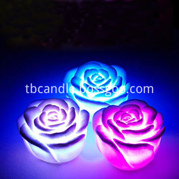 Flameless rose LED candle