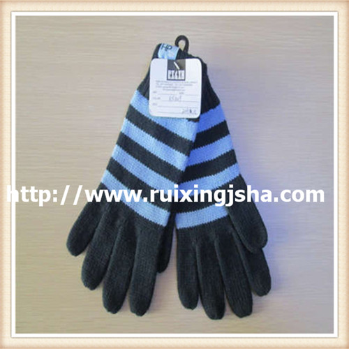 men's knitted strip gloves men's knitted strip gloves