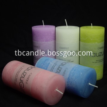 promotional paraffin wax scented pillar candles for decoration