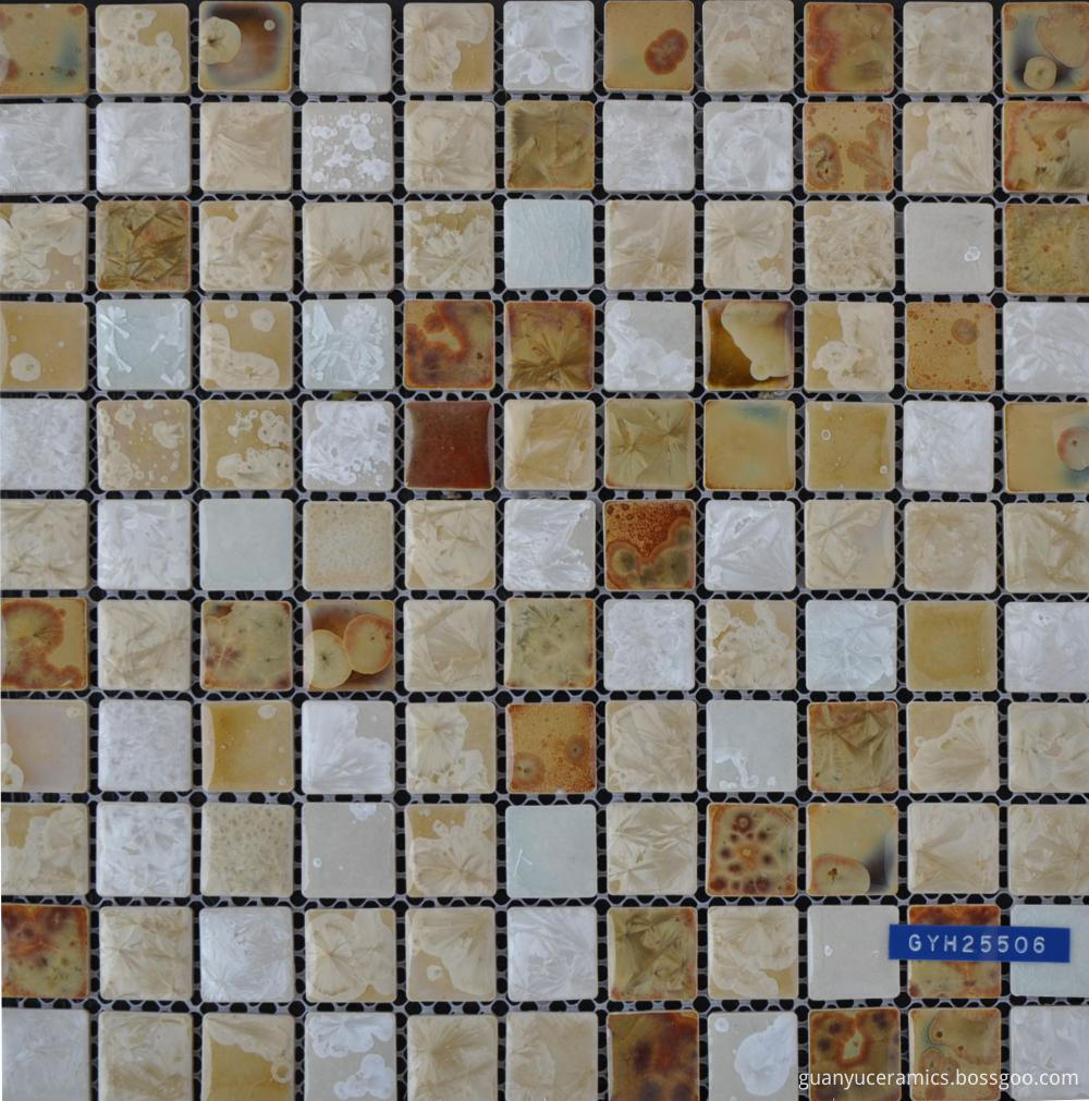 Beige Glazed Ceramic Mosaic Tile
