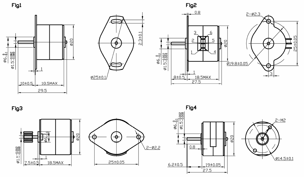 2 phase windings small stepper motors / 5v stepper motor for card reader