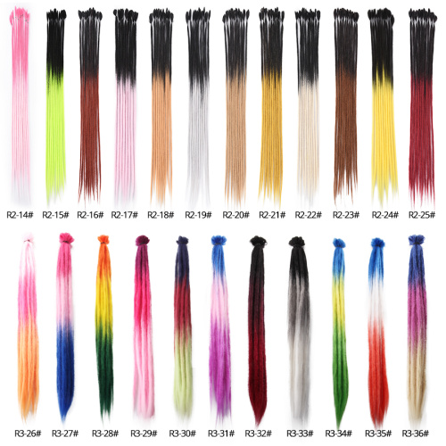 Ombre 2tone Colorful Double Ended Synthetic Dreads Extension Supplier, Supply Various Ombre 2tone Colorful Double Ended Synthetic Dreads Extension of High Quality