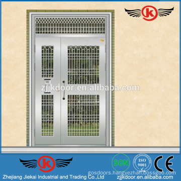 Jk Ss9066 Safety Double Grill Main Entrance Door Design China