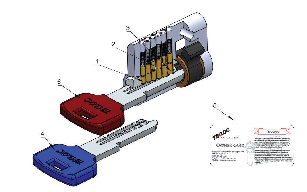 Half cylinder lock Half cylinder lock