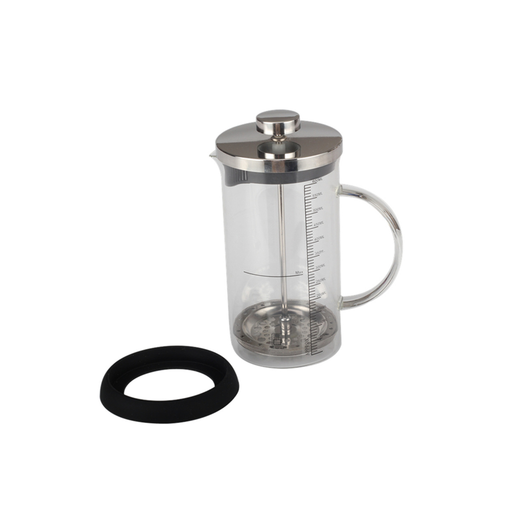 Glass Coffee French Press With Measuring Scale