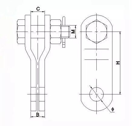 Τύπος PS Parallel Groove Clevis PS Type Parallel Groove Clevis