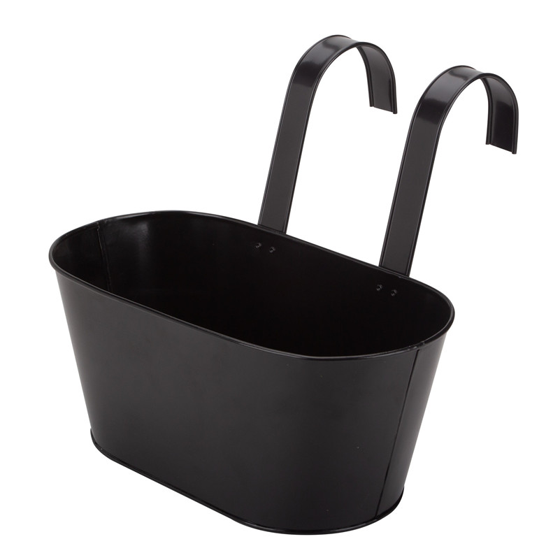 Black Oval Planter