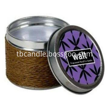 perfumed candles in tin box