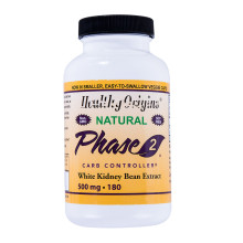 Controlador de Carb, ajuda a controlar o peso, Fase 2, Extrato de feijão branco, 500mg x180pcs