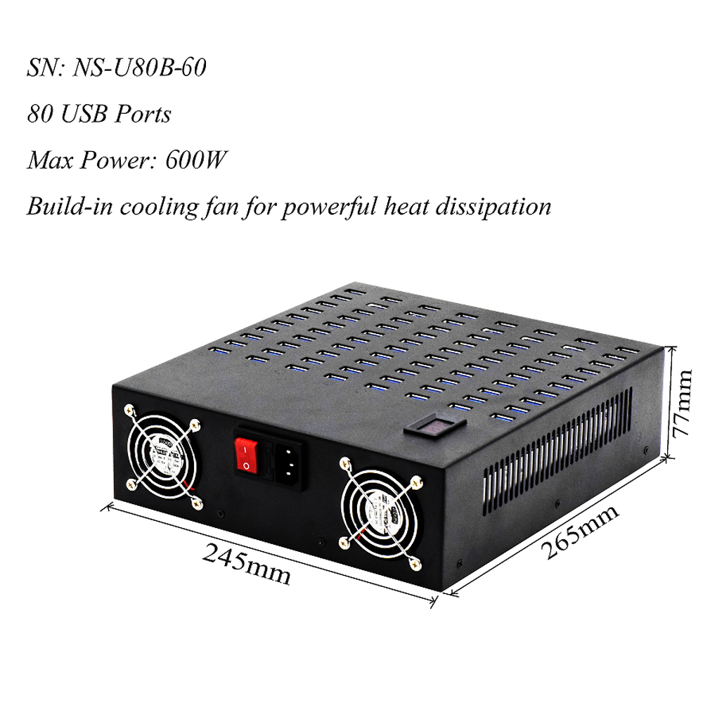 80 Port 600W High Power Rapid Charger Product Parameters 80 Port 600W High Power Rapid Charger Product Parameters
