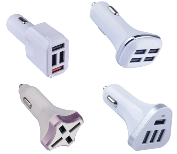 4-USB port car charger 4