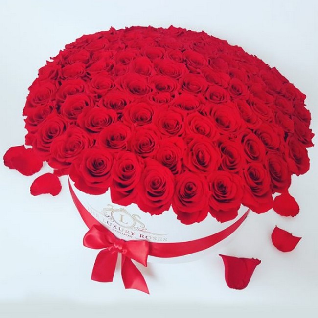 Caja redonda de flores Round Flower Box