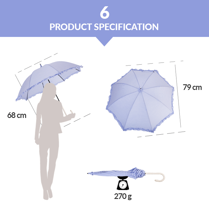 Klassieke rechte paraplu voor dames Classic Womens Straight Umbrella