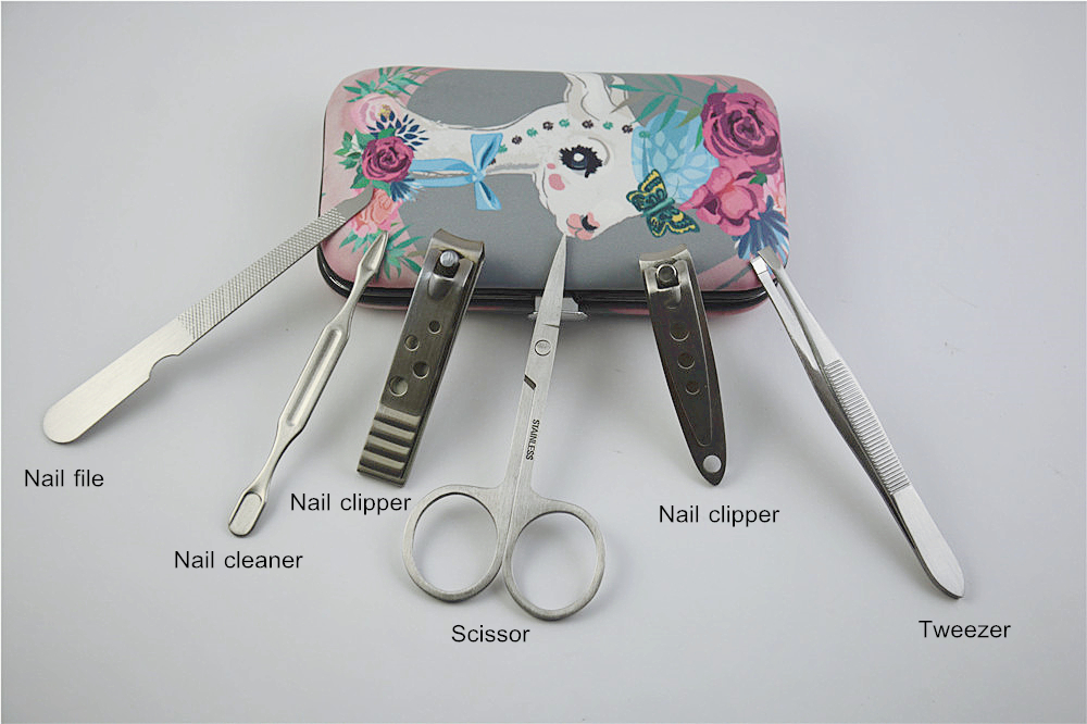 Set de manicura en estuche de cuero Manicure Set In Leather Case