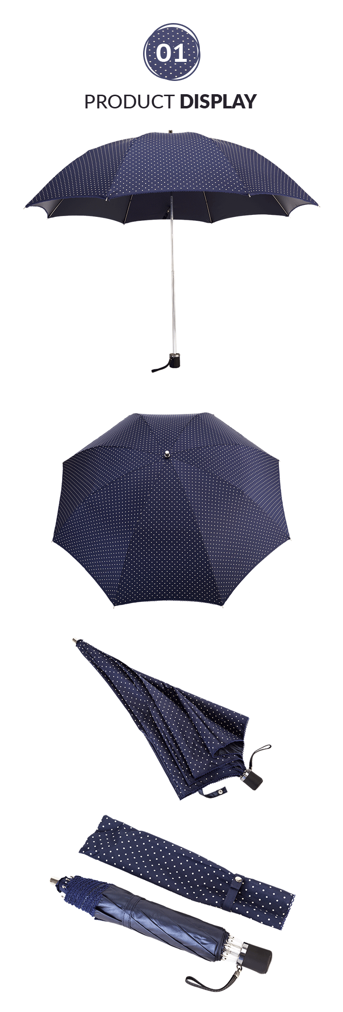 Taschenschirm für Sonnenschutz folding umbrella for sun protection