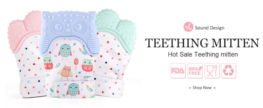 baby teething mitten