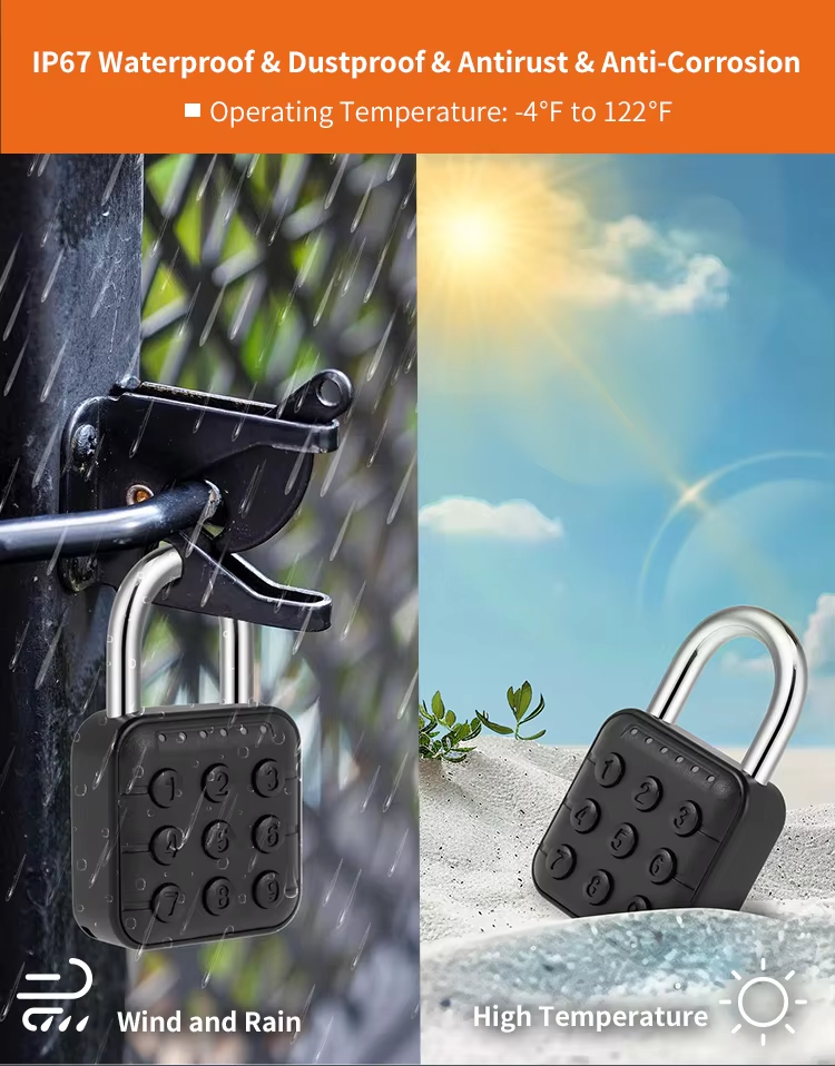 1Battery-powered padlock 1Battery-powered padlock