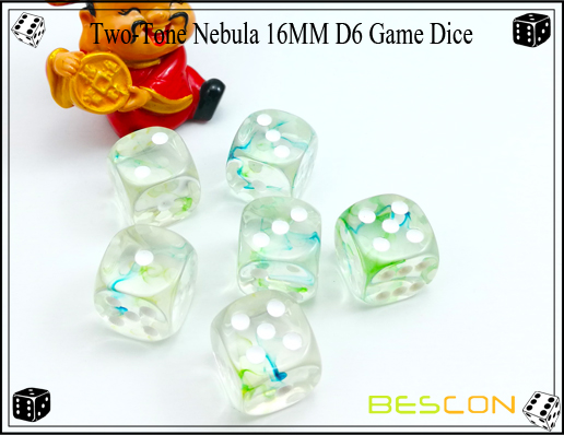 Zwei-Ton Nebelfleck 16MM D6 Spiel Dice-13 Two-Tone Nebula 16MM D6 Game Dice-13