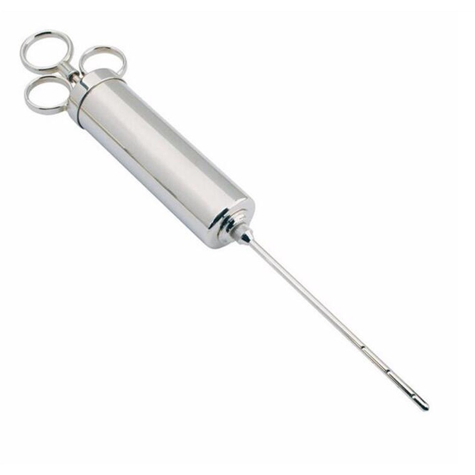 2oz 304 Stainless Meat Injector Syringe BBQ Grill Smoker Steak 2oz 304 Stainless Meat Injector Syringe BBQ Grill Smoker Steak