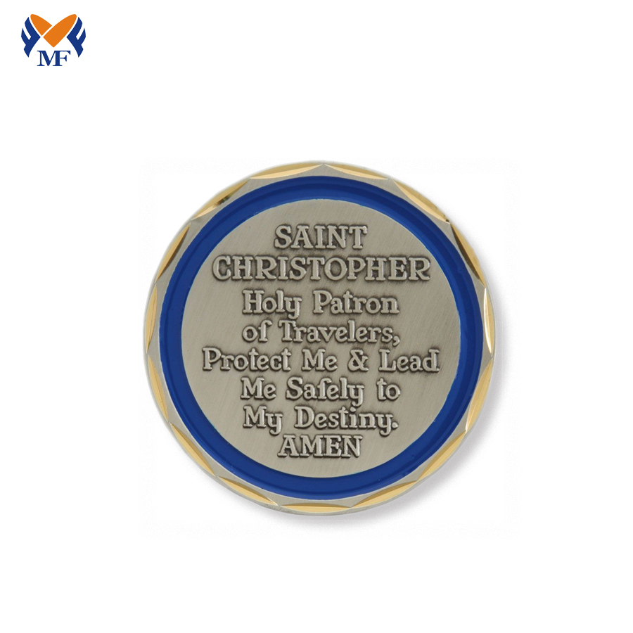 Blue Enamel Coin Blue Enamel Coin