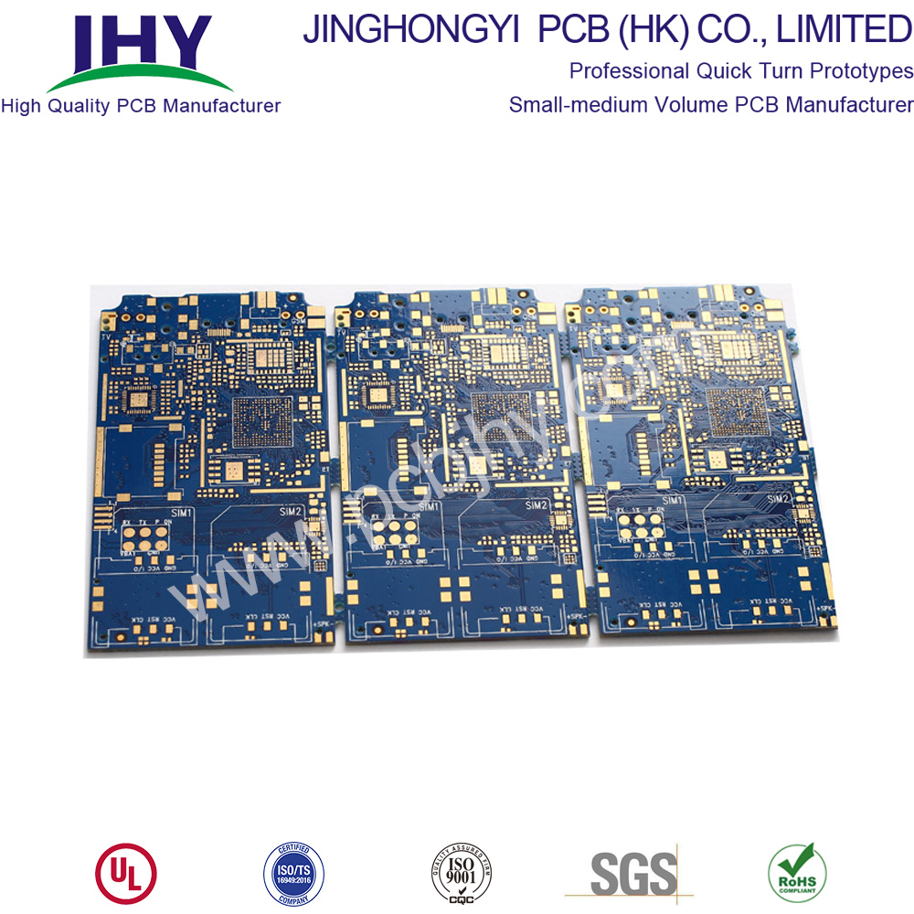 Azul 6L TG180 ENIG 1u "PCB de alto TG Blue 6L TG180 ENIG 1u" High TG PCB